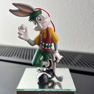 Vintage 1997 Bugs Bunny Golfer Christmas Ornament 4 inches - Looney Tunes.